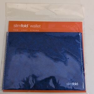 Slimfold Blue Micro Wallet Waterproof Credit Card Slots ID Thin Lightweight